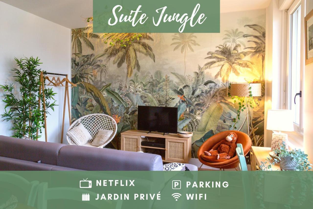 Suite Jungle - Jardin, Netflix Et Parking - Le Manoir Aux Pommes Orbec Экстерьер фото