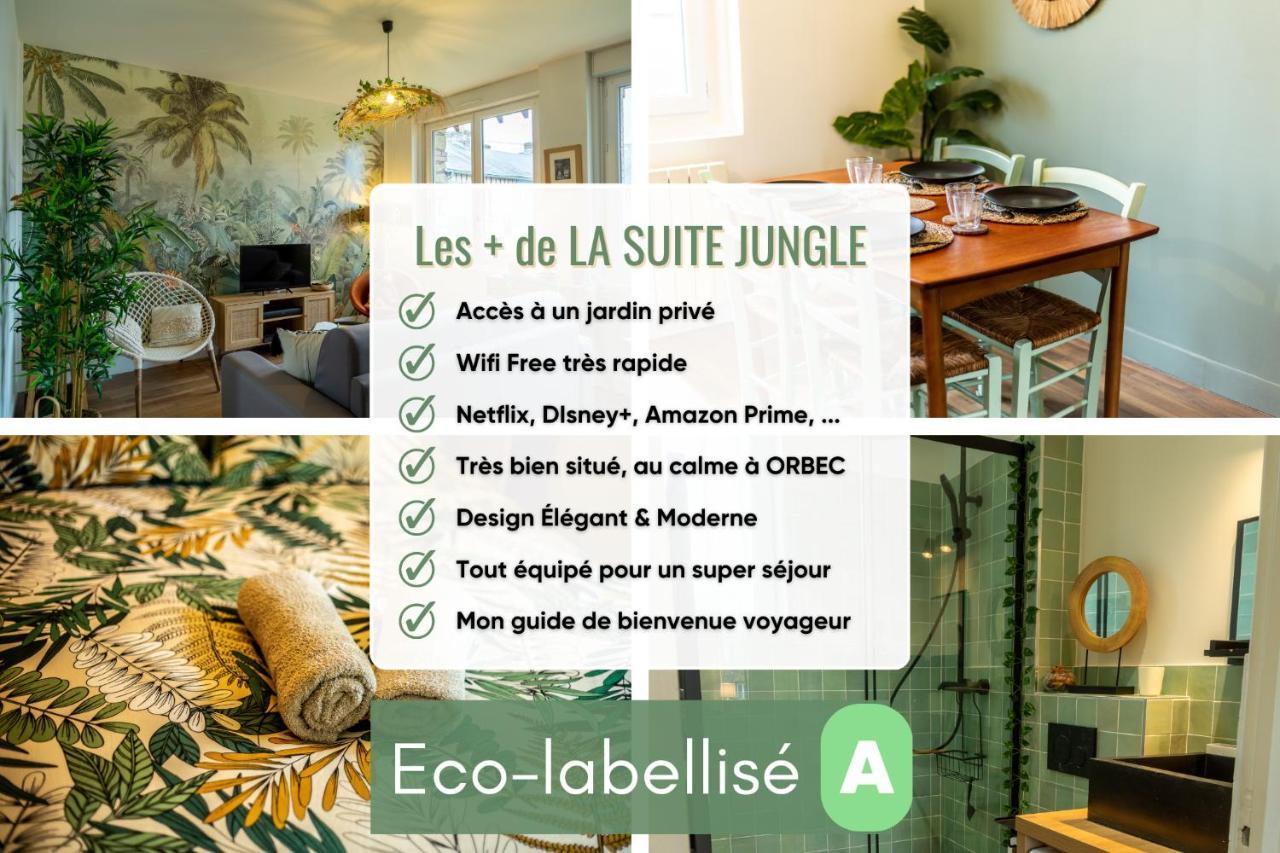 Suite Jungle - Jardin, Netflix Et Parking - Le Manoir Aux Pommes Orbec Экстерьер фото